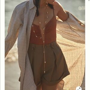 Anthropologie Maeve Maxi Tunic Buttondown